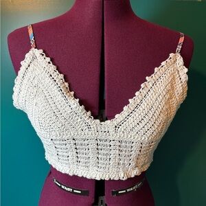 SHEIN Crochet Cream Camisole Top